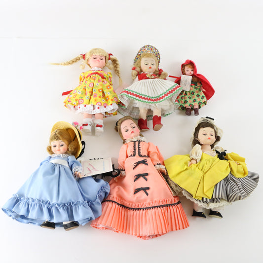 Lot Of 6 Madame Alexander Various Size Dolls Red Riding Hood Hungarian