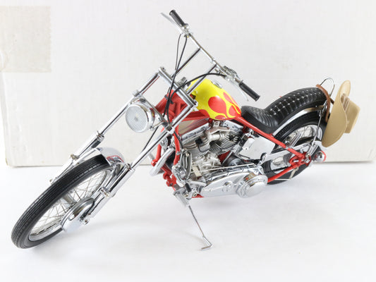 Easy Rider Billy Bike Red Yellow Flames Franklin Mint 1:10 Motorcycle B11XN65