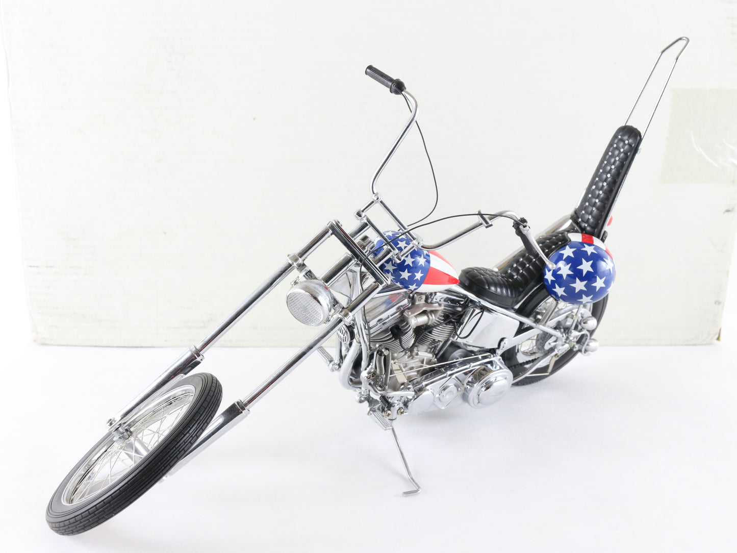 Easy Rider Chopper Red White Blue Cpt America Franklin Mint 1:10 B11WL73 w/ Box