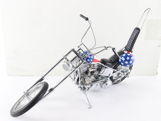 Easy Rider Chopper Red White Blue Cpt America Franklin Mint 1:10 B11WL73 w/ Box
