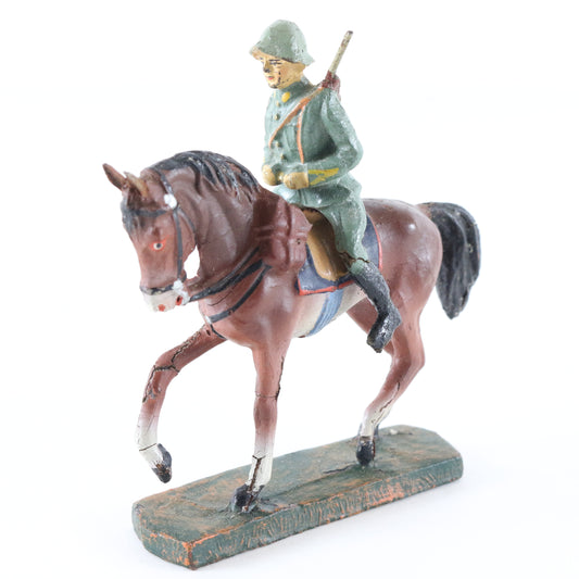 Elastolin German Made WWII Riding Cavalry Composite Toy Soldier Horse 4"