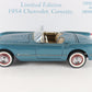 1954 Chevy Corvette Limited Blue Convertible Danbury Mint 1:24 Model #3384