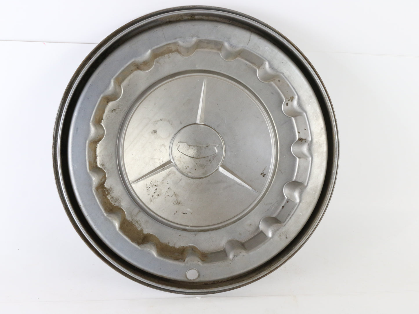 Lot Of 3 Vintage 1957 Chevrolet Bel Air Metal Wheel Hubcaps 14.5" ORIGINAL