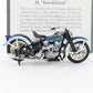 1936 Harley Davidson El Knucklehead Blue White Franklin Mint 1:24 Motorcycle