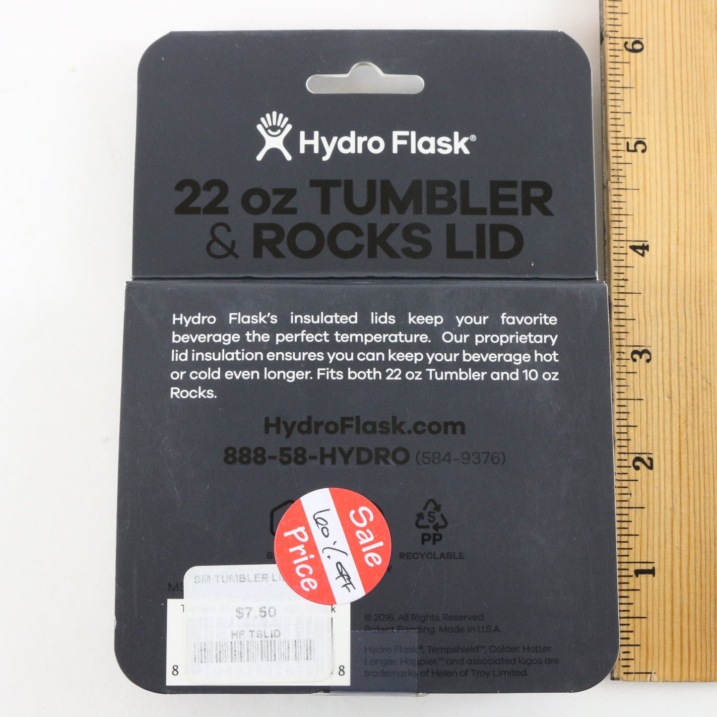 Hydro Flask Black 22oz Tumbler & 10oz Rocks Water Bottle Lid Outdoor Accessories