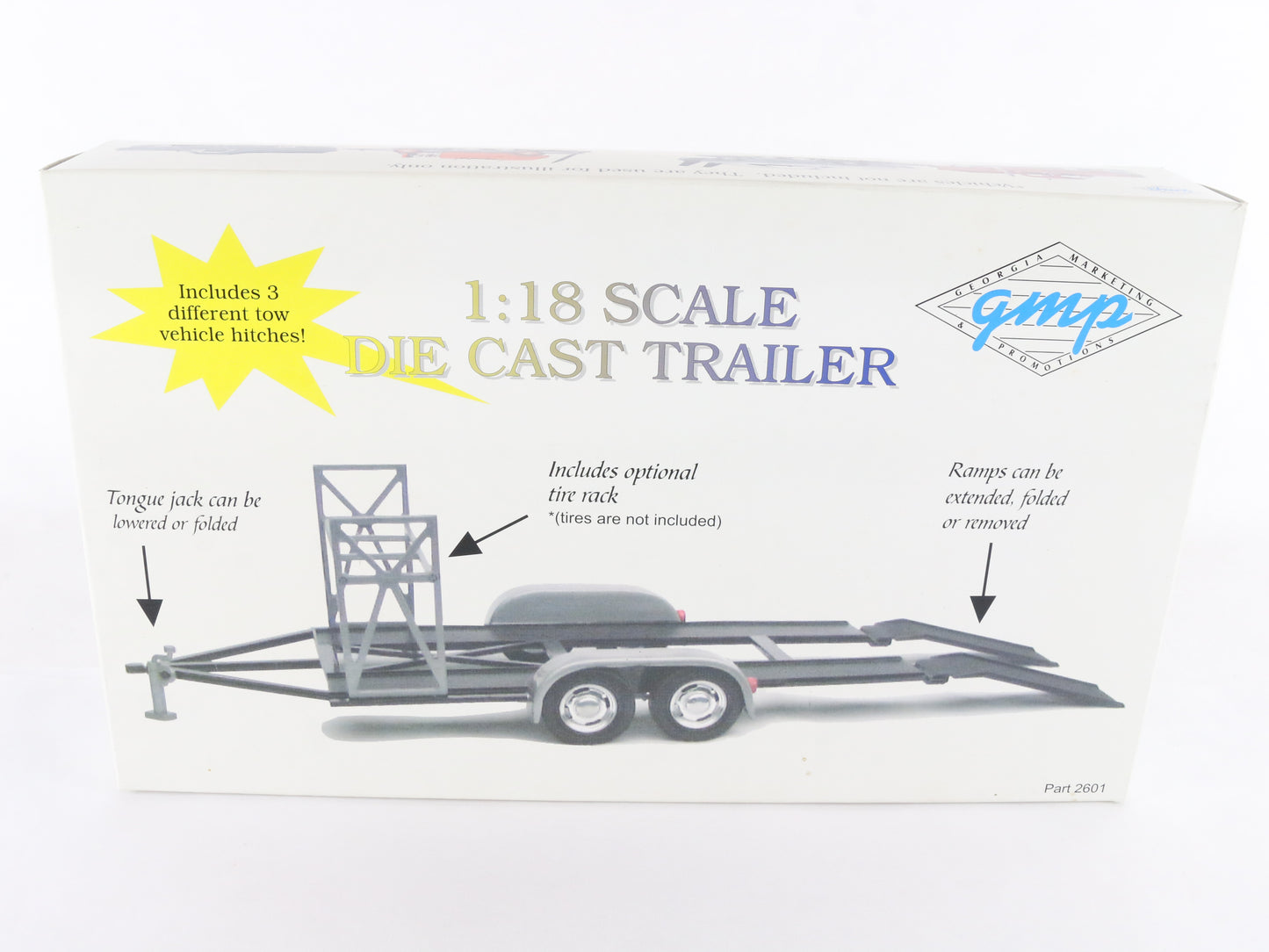 Black & Gray Diecast Metal Vehicle Trailer GMP 1:18 Model 2601