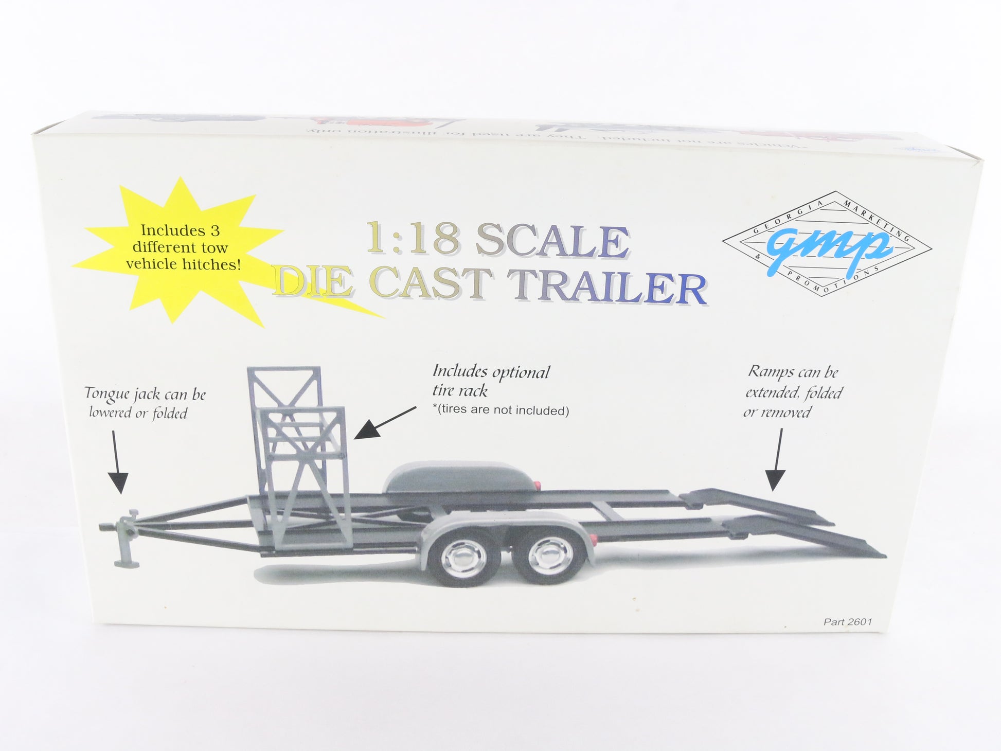 Black & Gray Diecast Metal Vehicle Trailer GMP 1:18 Model 2601