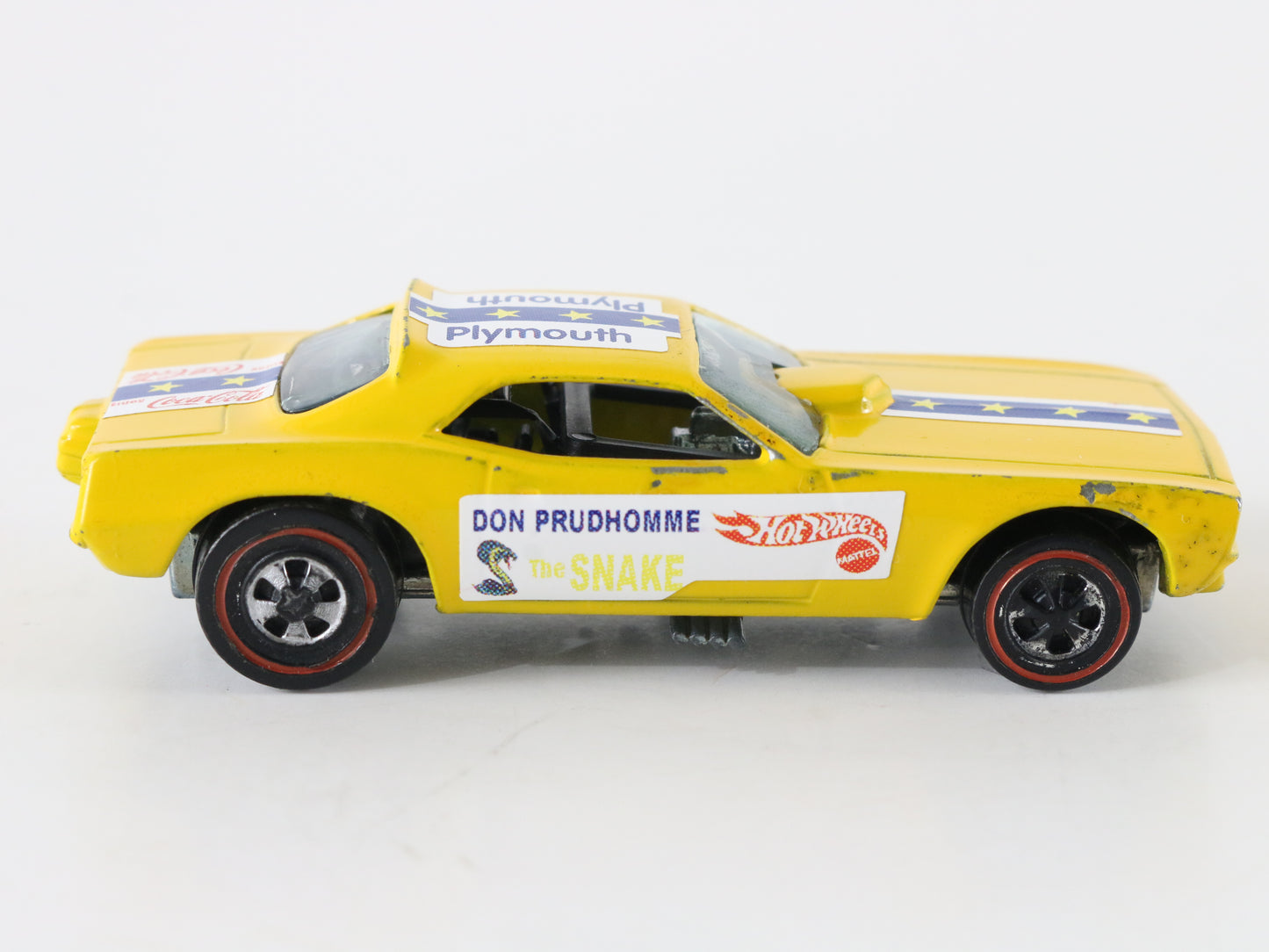 Hot Wheels Redline Prudhomme Snake W/ Decals ENAMEL YELLOW 1:64 6409 Usa