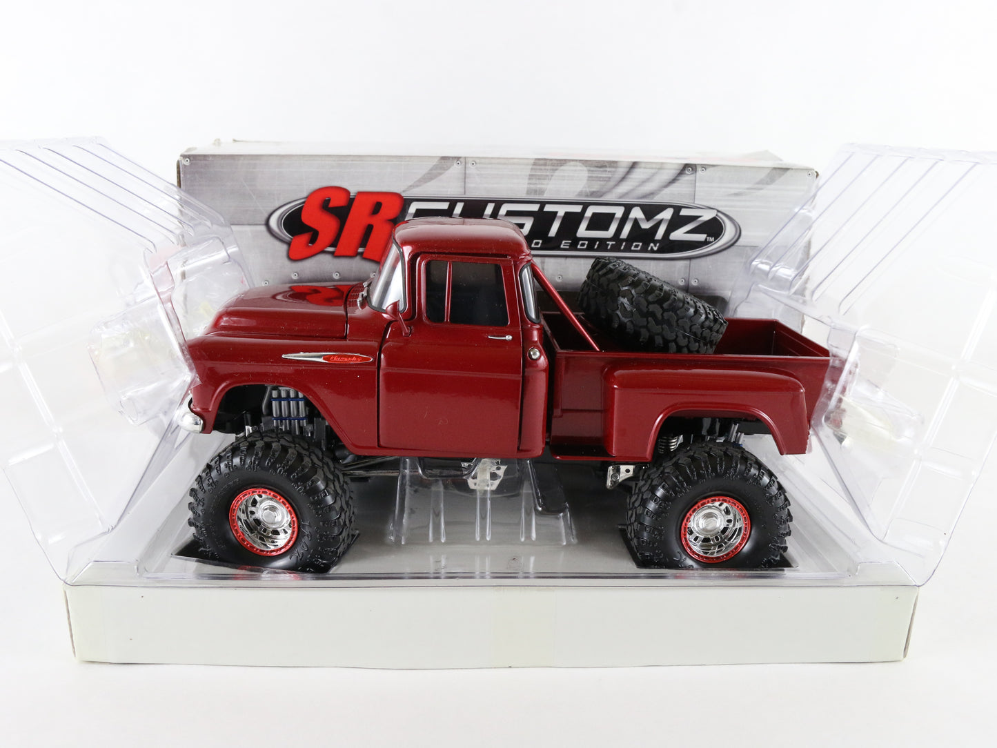 1957 Chevy Pick Up Truck Candy Apple Red So Real Concepts 1:24 Model 10003-06