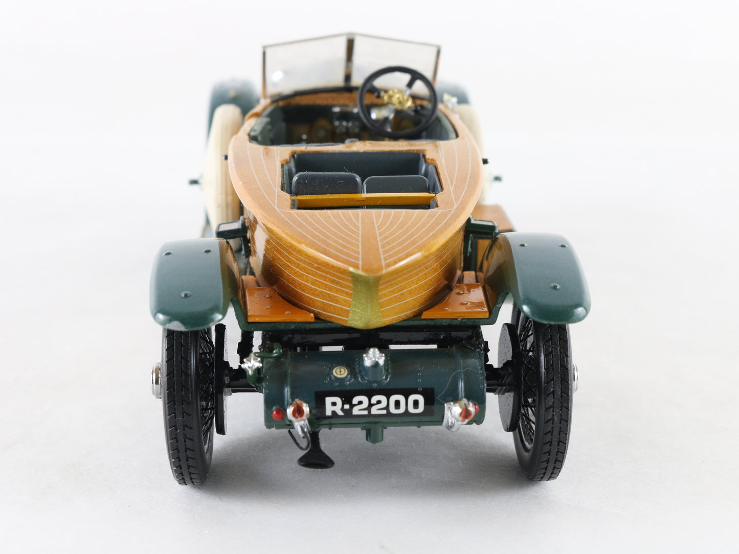 1914 Rolls Royce Silver Ghost Woody Green Franklin Mint 1:24 Model Car