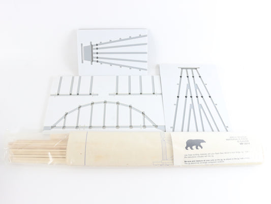 Lot Of Molds & Arch Bridge Ab-2014 Wooden Kit Black Bear Construction O DIY arch bridge kit for O scale trains