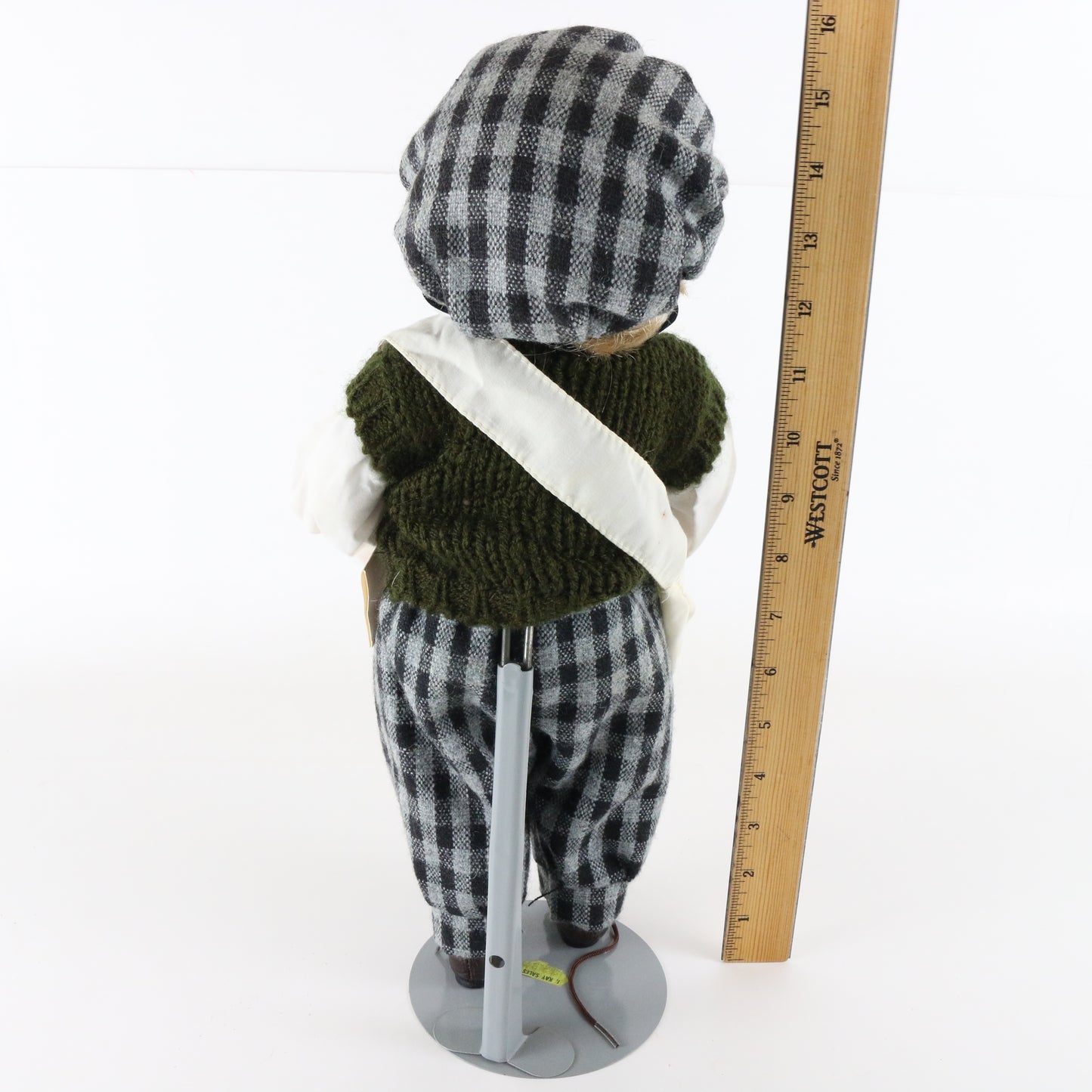 American Country Classics Daily News 15.5" Porcelain Doll W/ Clothes & Bag 11/50