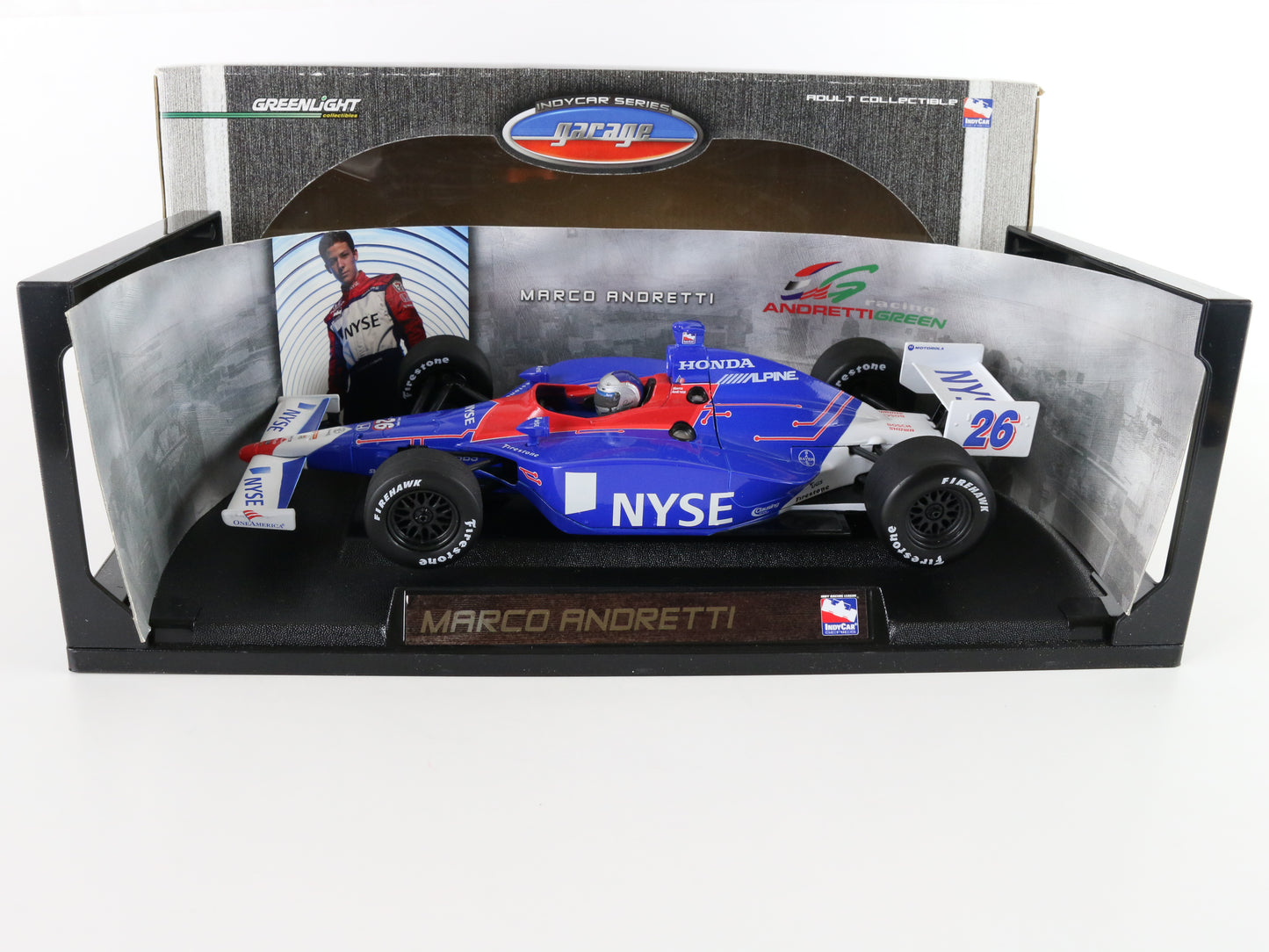 Marco Andretti #26 NYSE Indy 500 Racing Greenlight 1:18 Model Car PAINT RASH