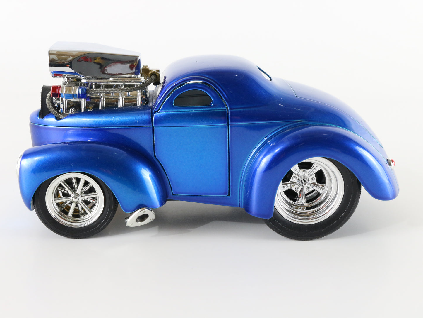 1941 Blue Willys Coupe Muscle Machines Funline Metal Model Car 1:18