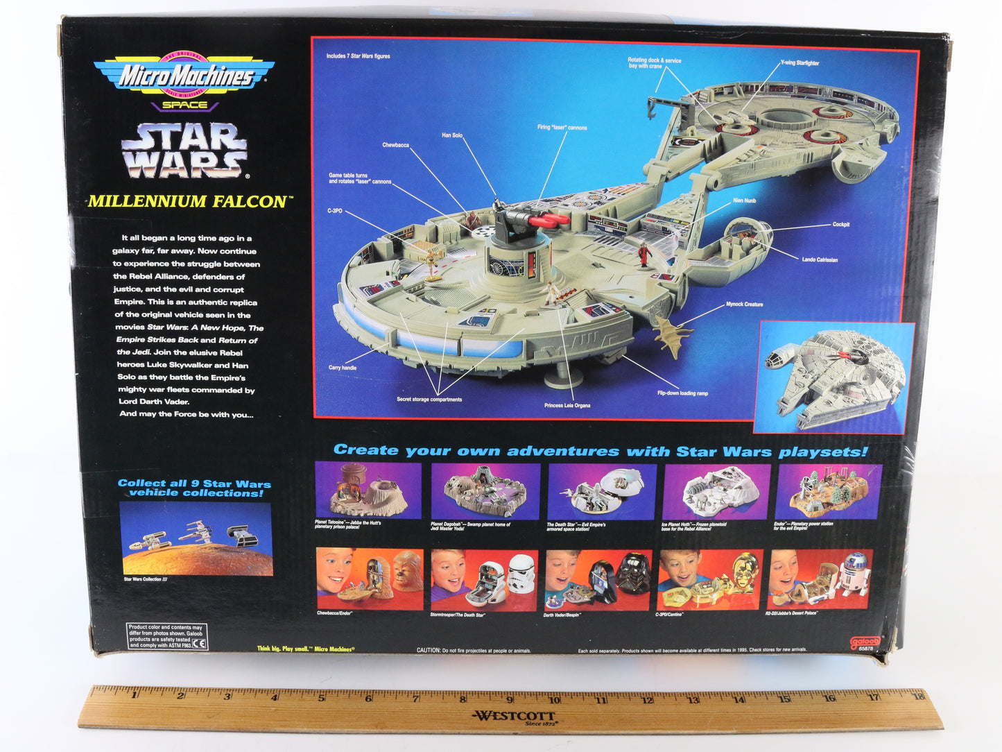 Micro Machines Space Star Wars Millennium Falcon Diorama Galoob 65878 NIB