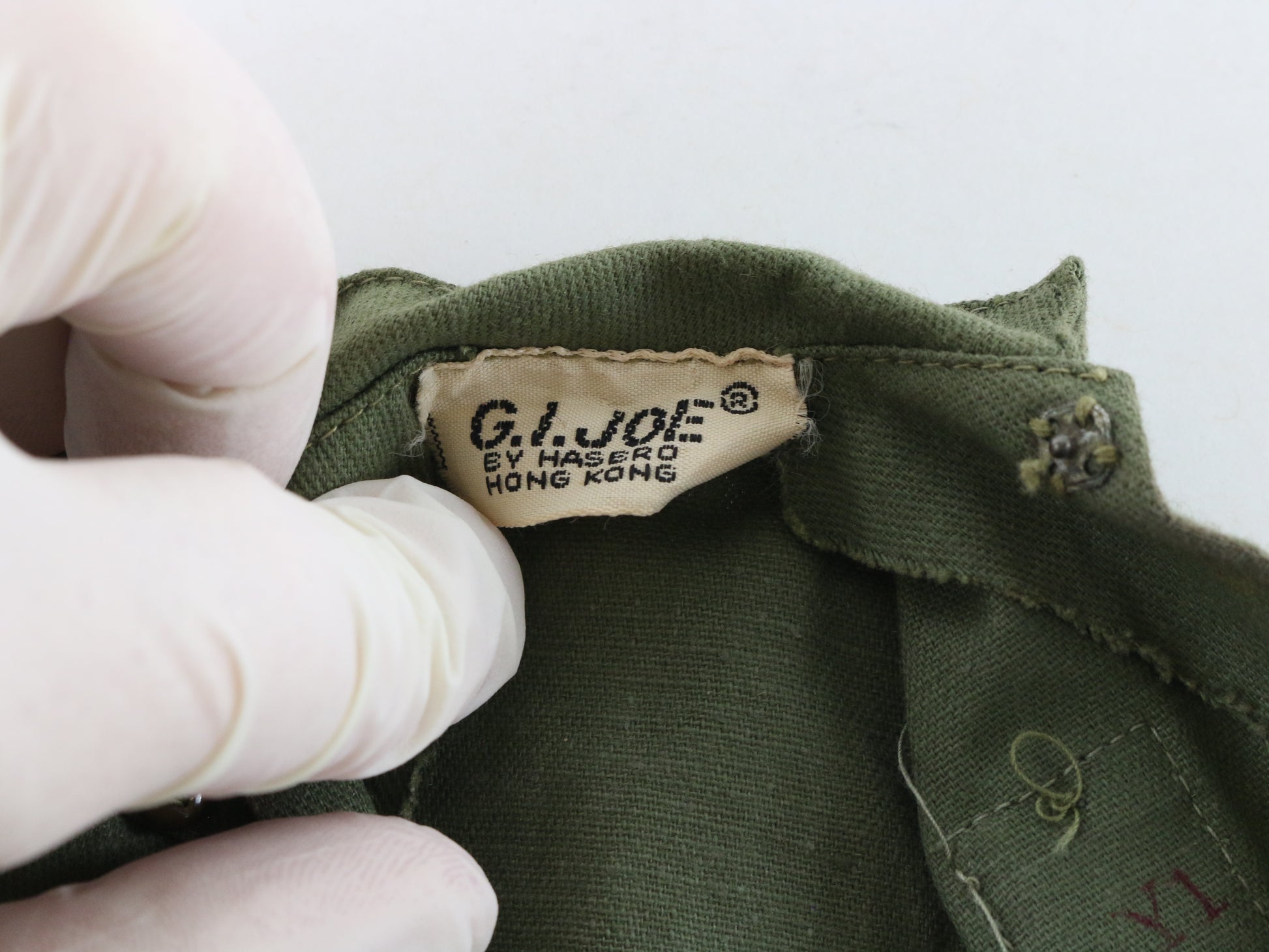  1964 Hasbro Gi Joe Olive Green Fatigue Jacket For 12” Figures Hong Kong