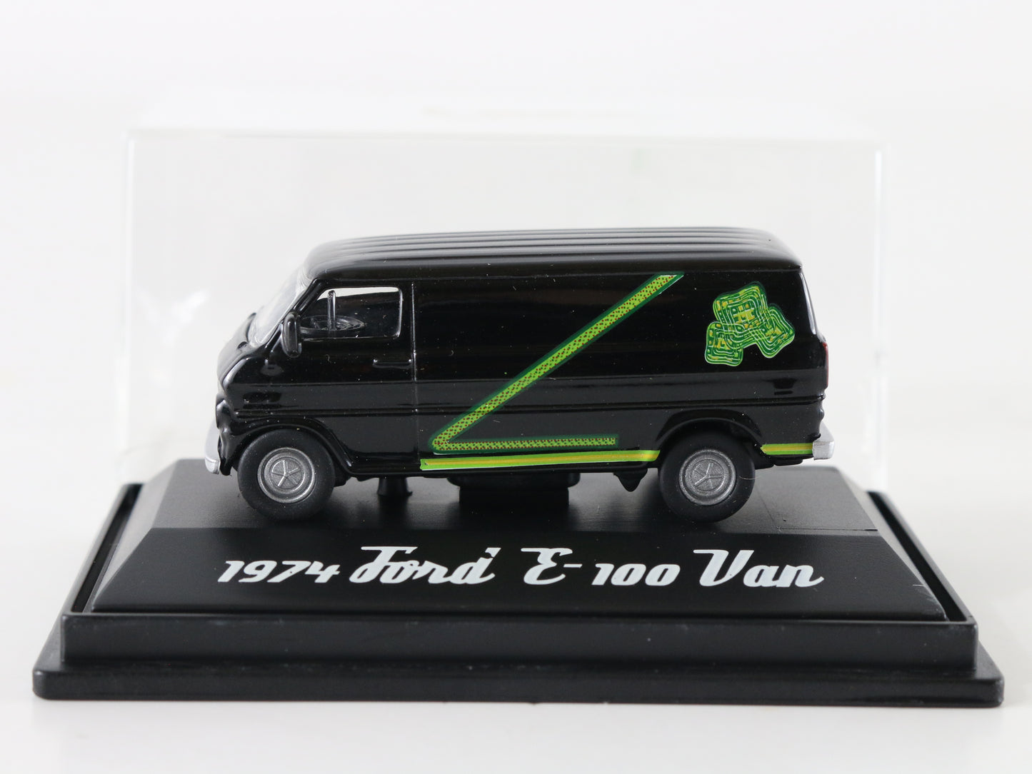 1974 Ford E-100 Black & Green Van Street Whipz Model Car HO Scale 1:87