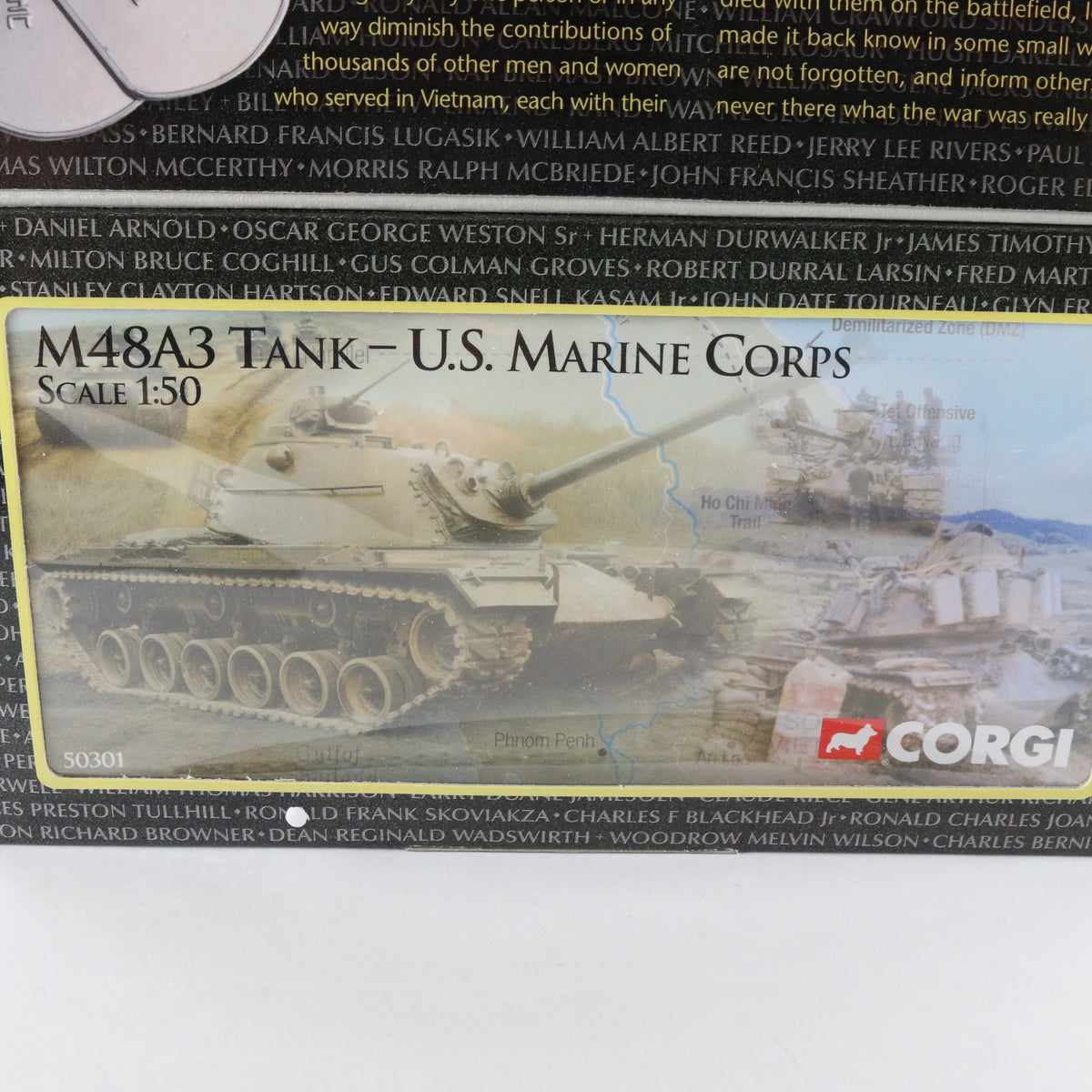 M48A3 Tank US Marine Corps Unsung Heroes Corgi 1:50 50301 Military Vehicle
