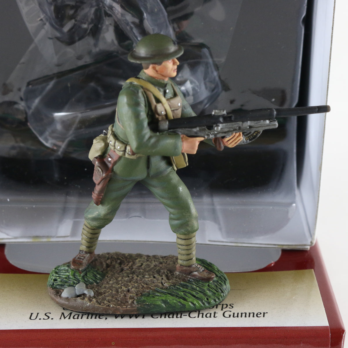 USMC Marine WW1 Chau-Chat Gunner Soldier Britains 1:30 10043 Metal Figure