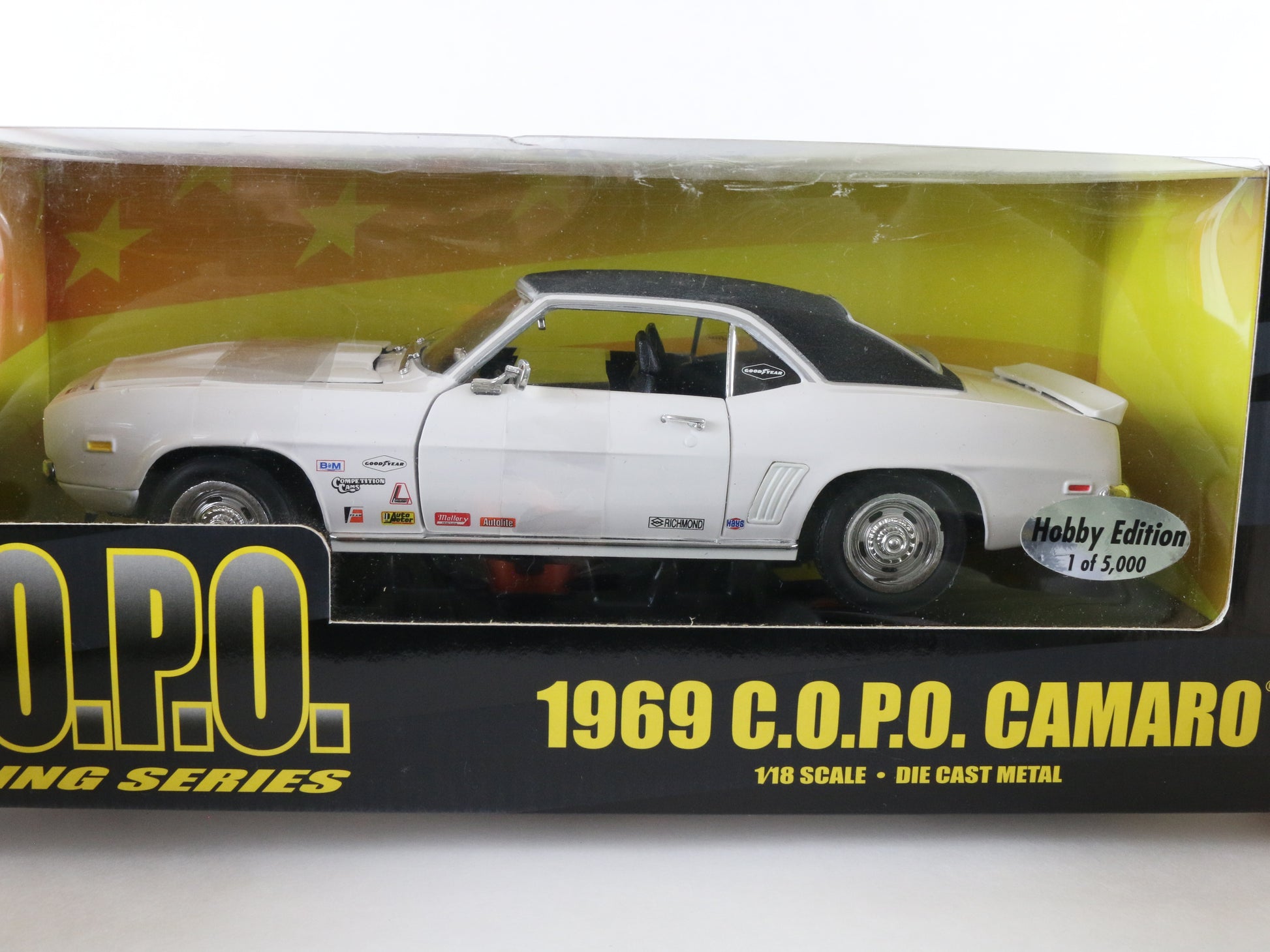 1969 Chevy Camaro Copo Racing White American Muscle ERTL 1:18 LE Of 5000 36677