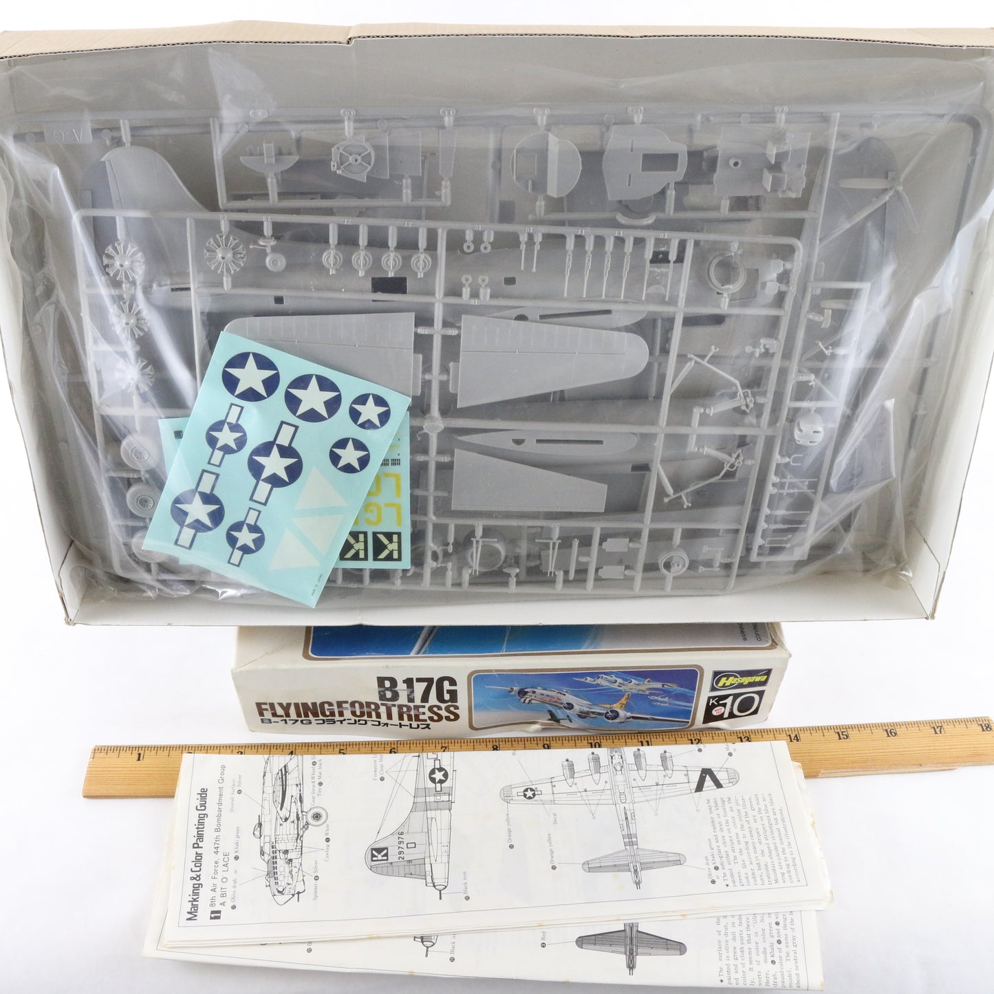 B17G Flying Fortress Us Heavy Bomber Plane Hasegawa 1:72 Model Kit K10
