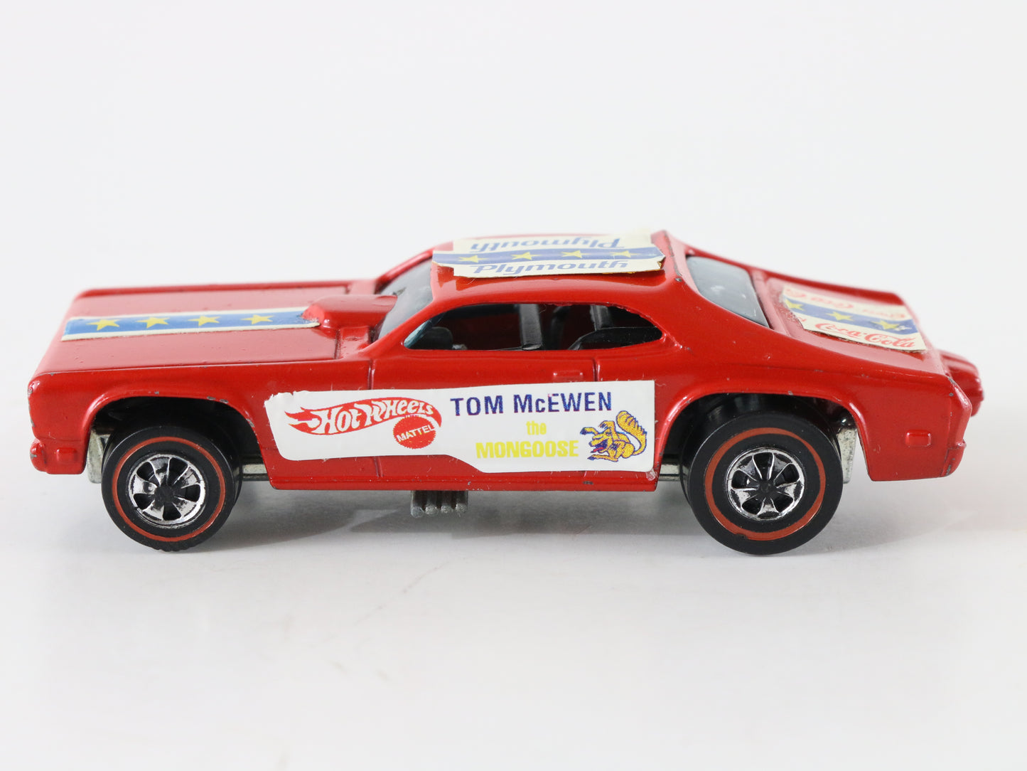 Hot Wheels Redline Tom McEwen Mongoose Plymouth Enamel Red + Decals 1:64 USA