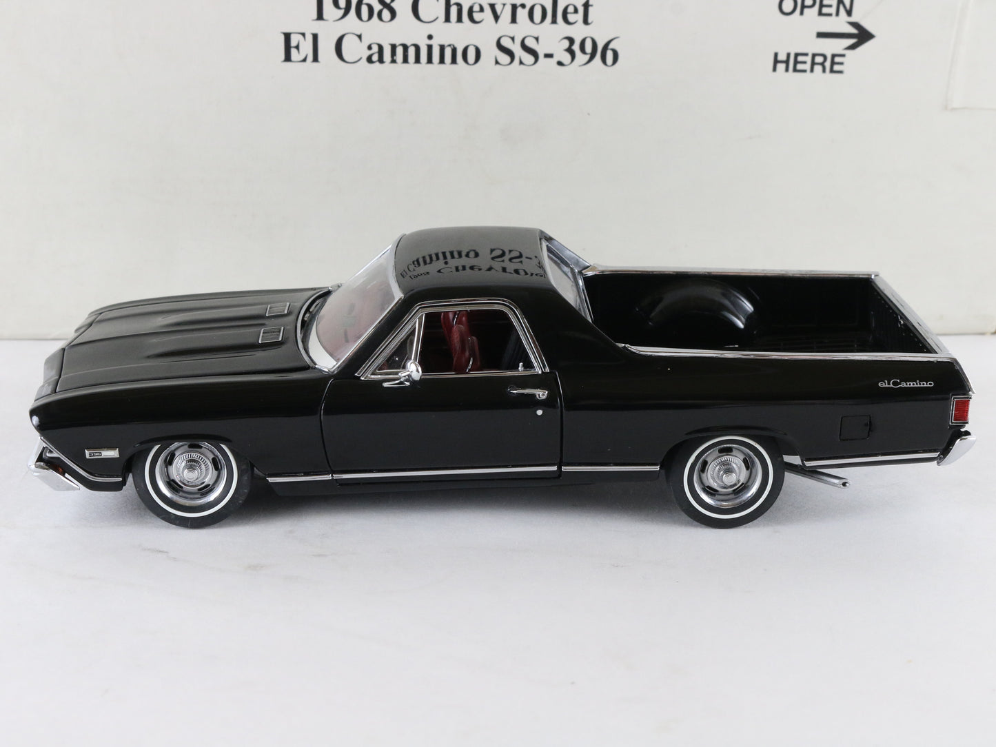 1968 Chevy El Camino SS-396 Pickup Black Danbury Mint 1:24 Diecast Model