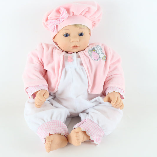 Cititoy True To Life Girl Large 18" Vinyl Doll W/ Pink Clothes & Hat