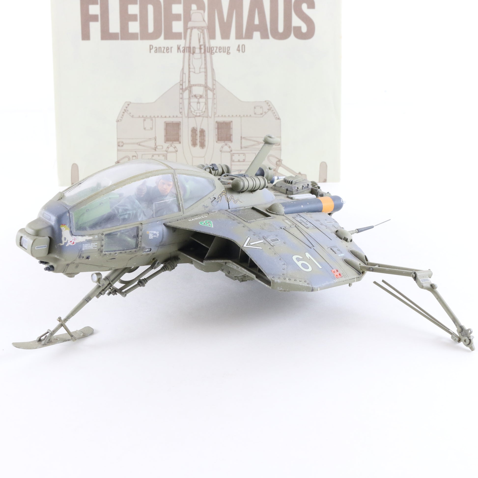 Maschinen Ma.K SF3D Nitto Fledermaus Panzer Kamp Flugzeug 40 1/20 Built 