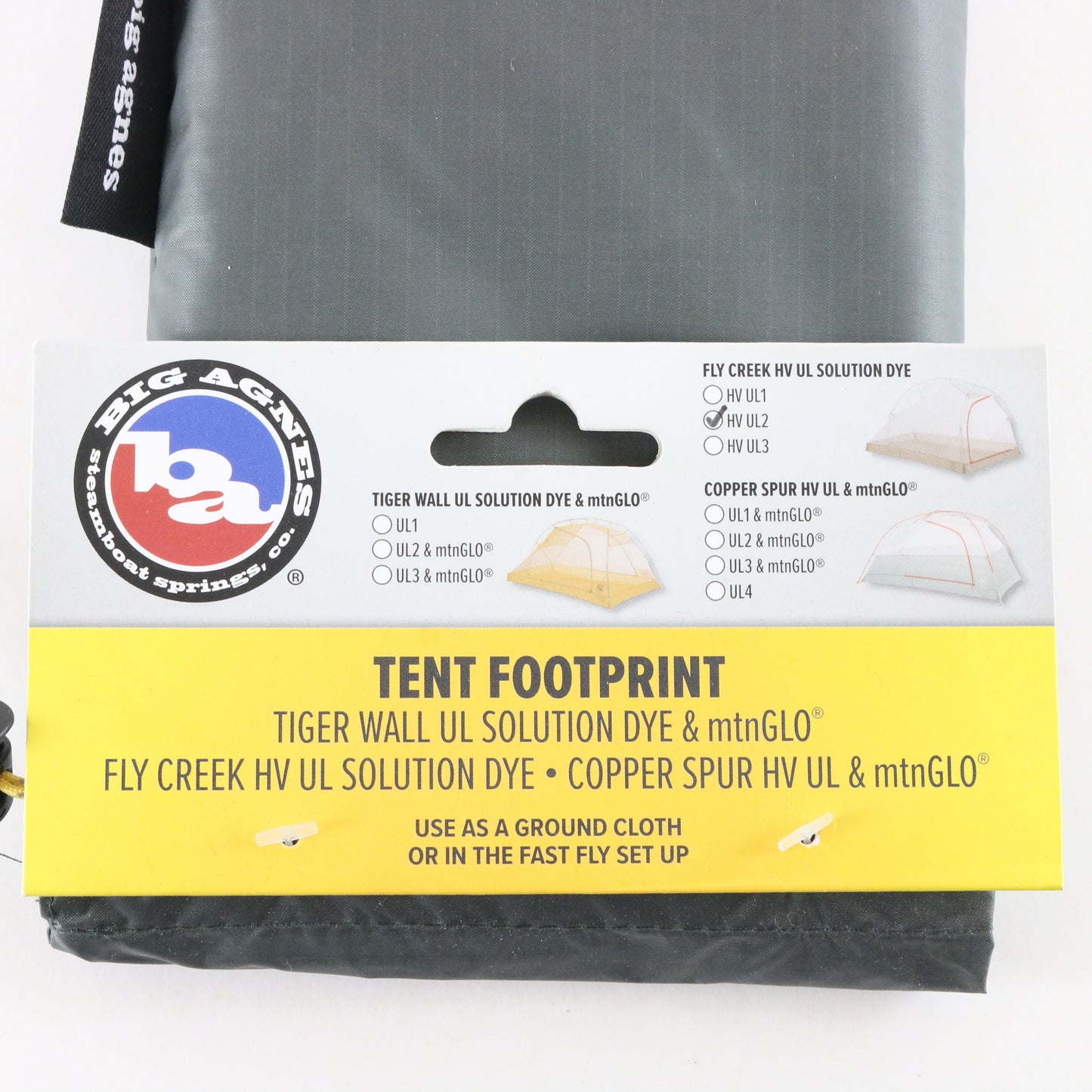 Big Agnes Fly Creek HV UL2 Solution Dye Tent Footprint Ground Cloth Accessory