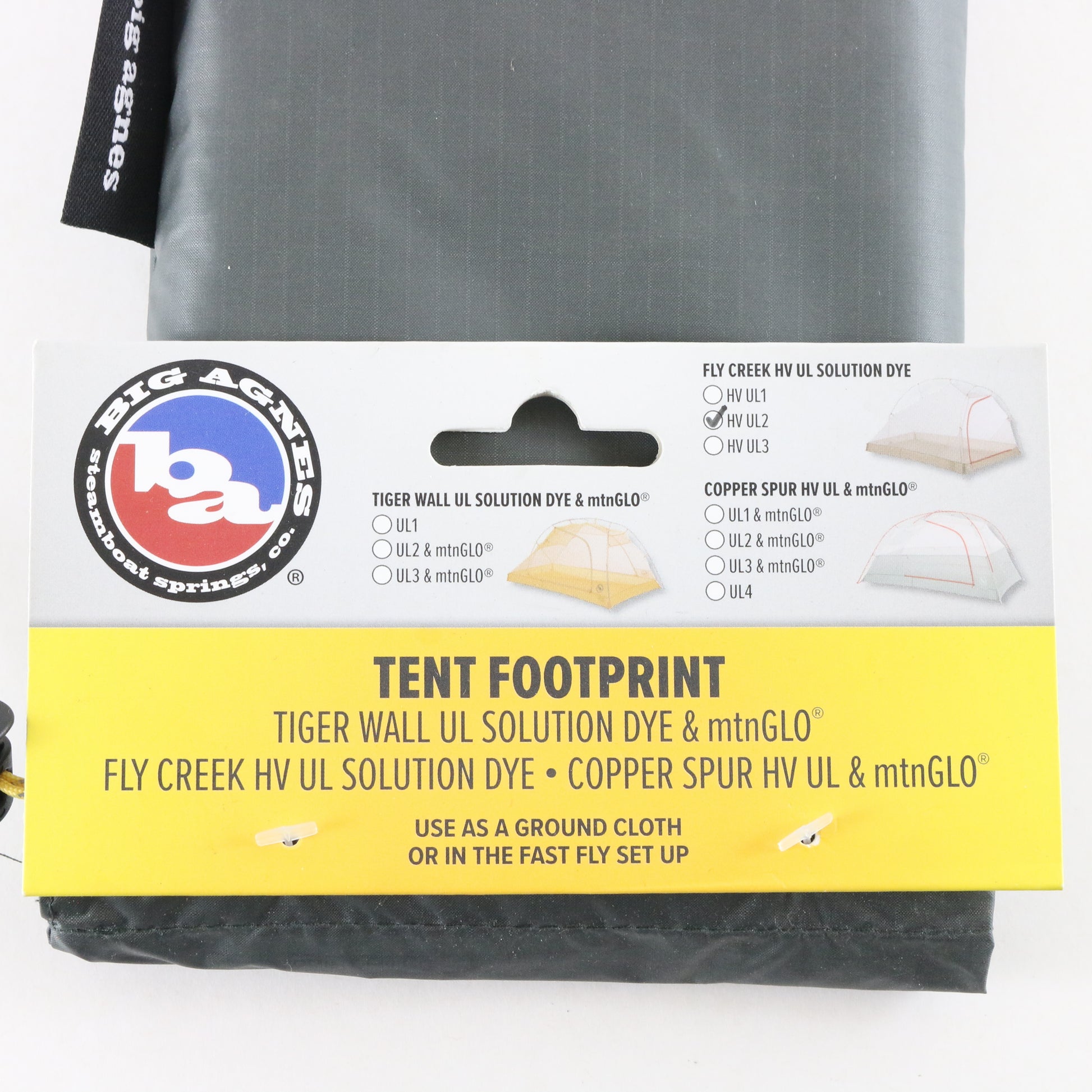 Big Agnes Fly Creek HV UL2 Solution Dye Tent Footprint Ground Cloth Accessory