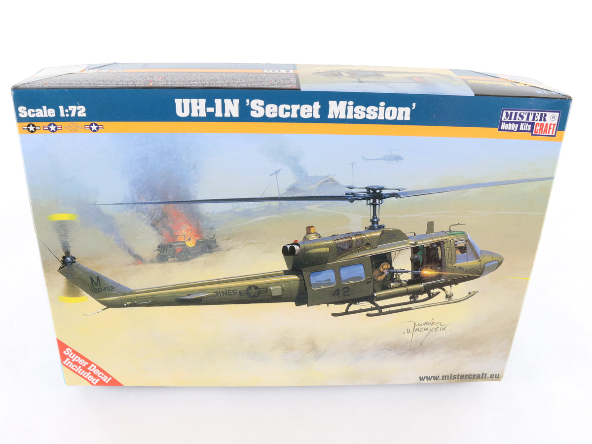 UH-1N Twin Huey Helicopter Secret Mission Mister Craft 1:72 040550 Military Kit
