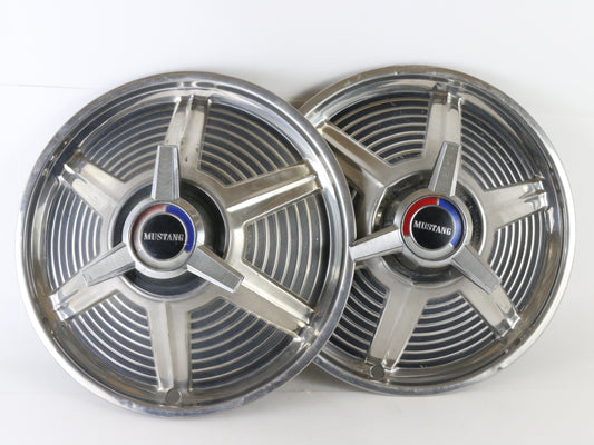 Lot Of 2 Mercedes Benz Yellow Metal Wheel Hubcap 15.5"