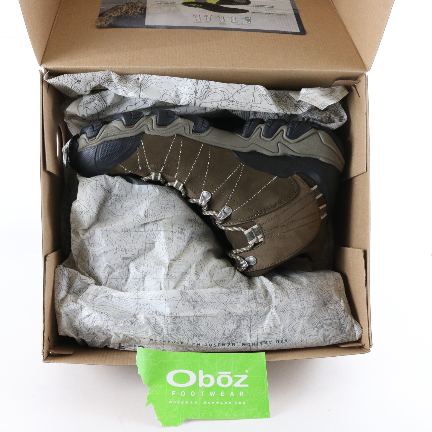 Oboz Bridger Mid B-dry Womens Walnut Waterproof Hiking Boots Size 12 USA 22102