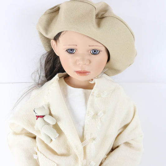 Amanda Christine Orange Tan & White Dress Large 35" Porcelain Doll 176/400