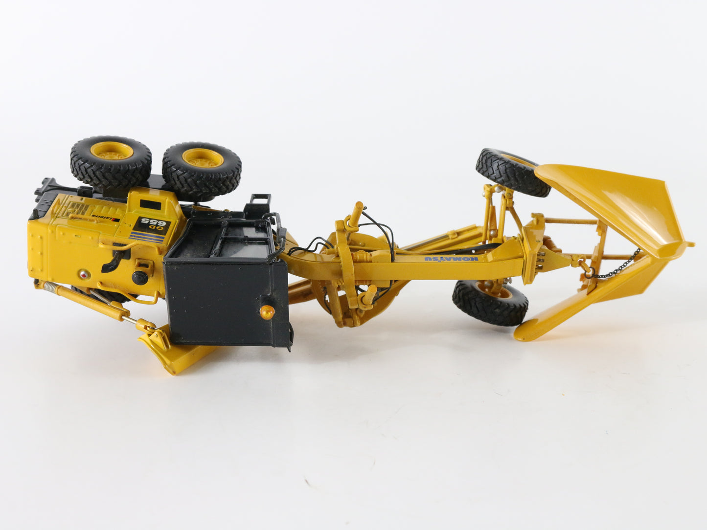 Komatsu Gd655 Motor Grader W/ Plow First Gear 1:50 Metal Construction Vehicle