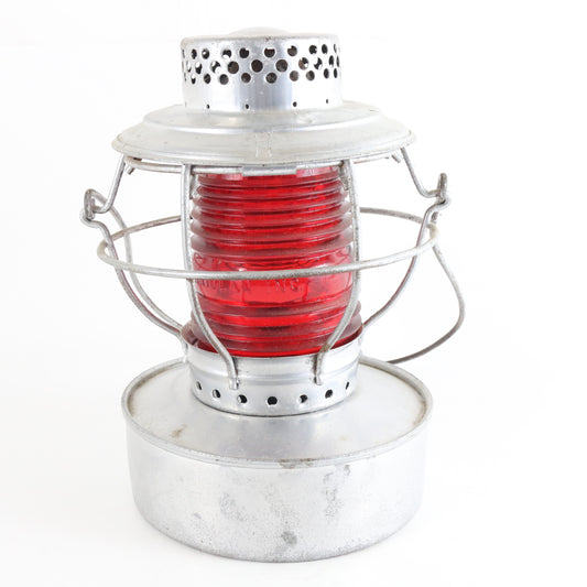 BC Electric Railway Handlan Red Fresnel Globe Railroad Lantern St Louis 9.75" collectible railway lantern lighting