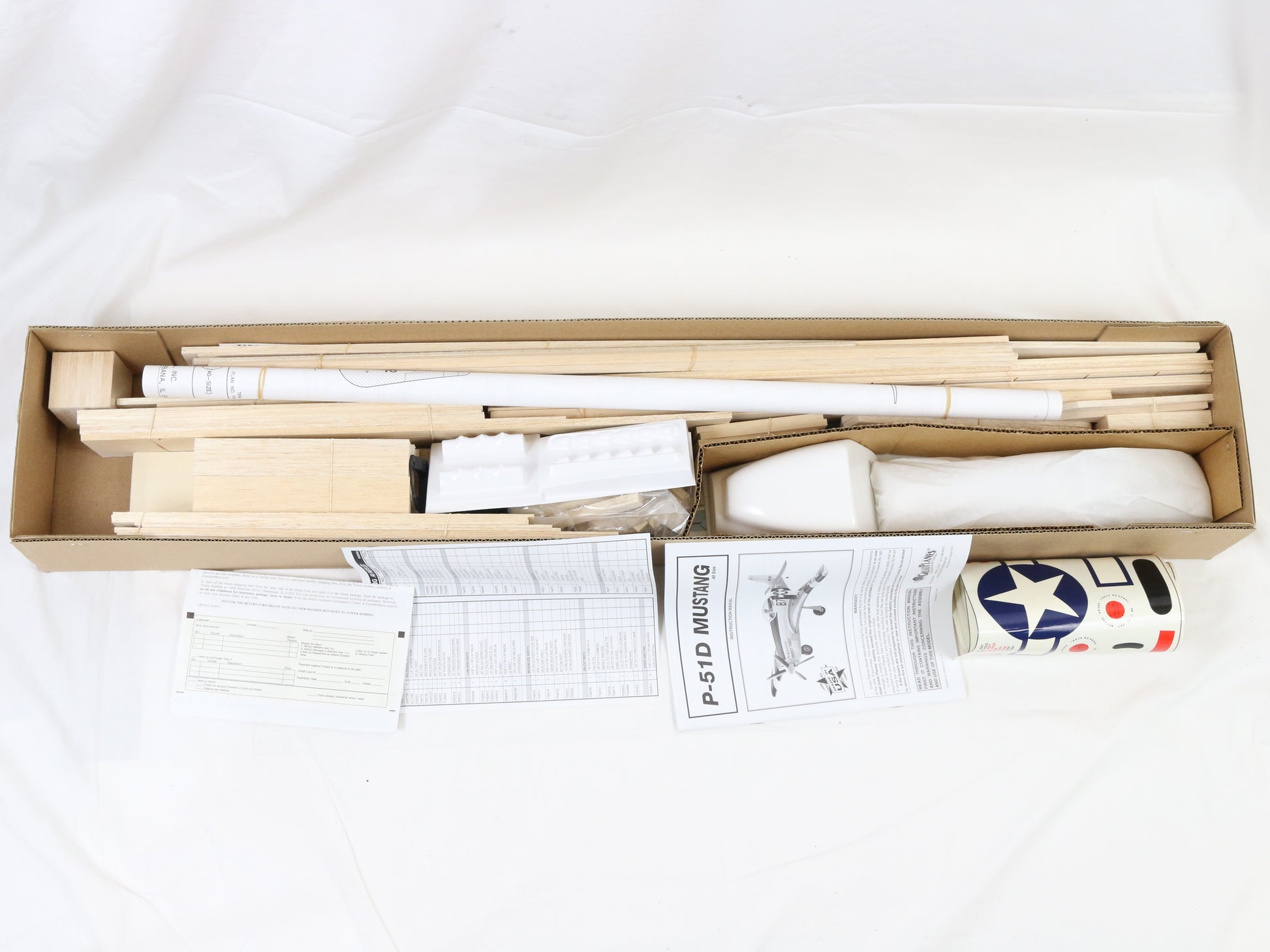 Great Planes P-51d Mustang Warbird 57" Wingspan Wood RC Kit
