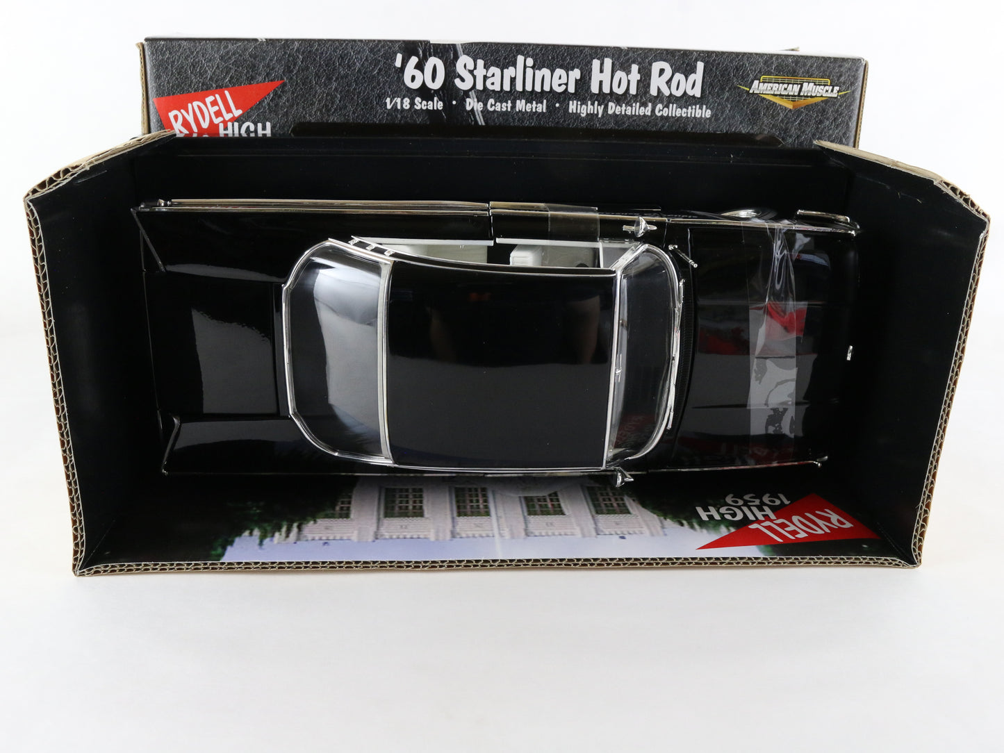 1960 '60 Starliner Grease Movie American Muscle ERTL 1:18 Black Hot Rod 36602