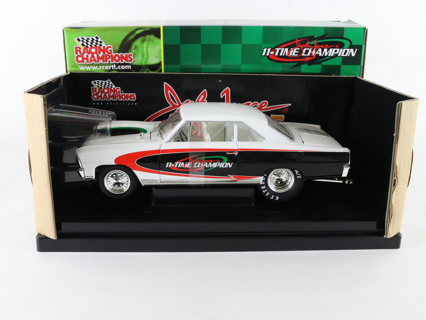 1966 Chevy Nova Pro Stock White John Force Racing Champions 1:18 1 Of 2084 77450