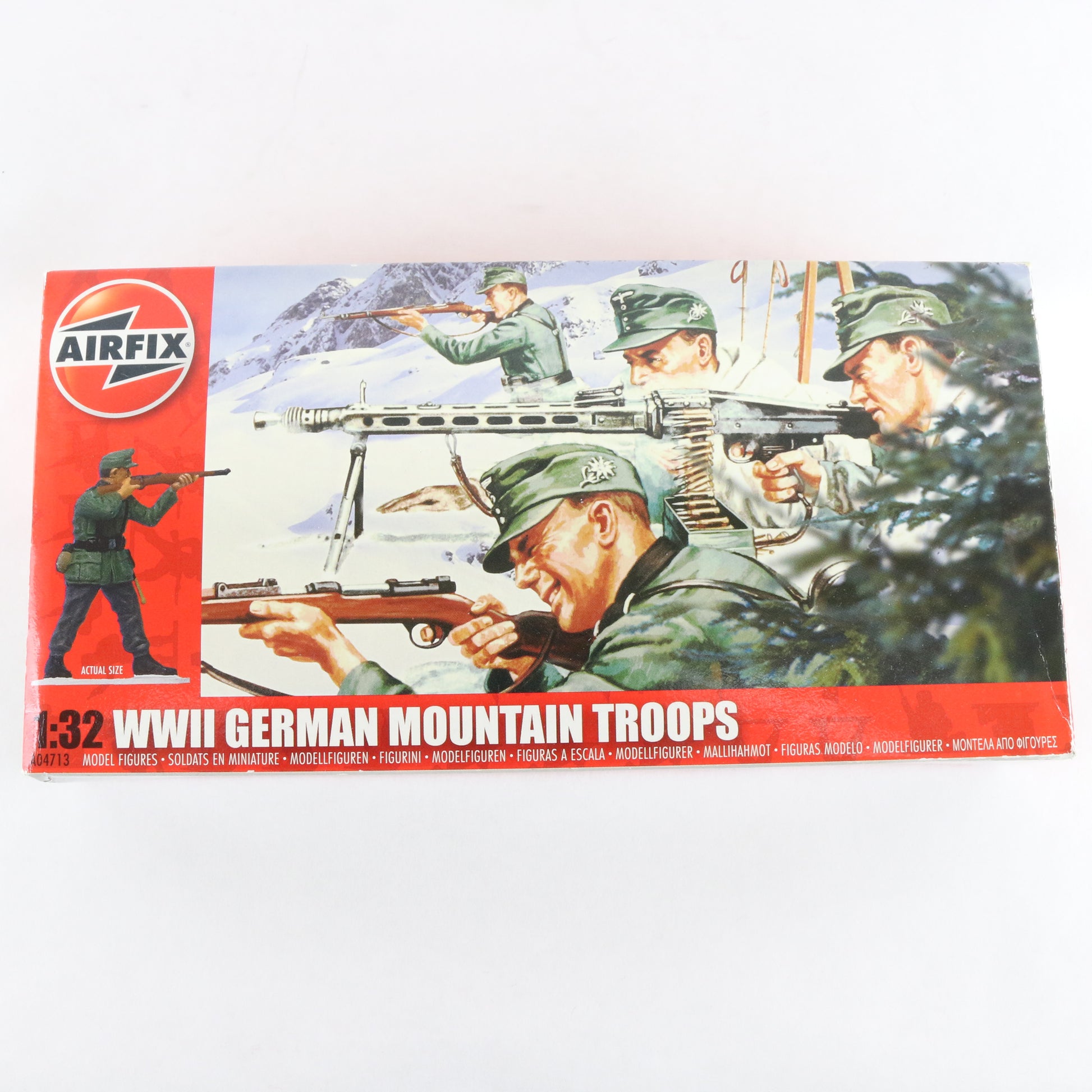 German Mountain Troops WWII Soldiers Airfix 1:32 A04713 Plastic Model Figures