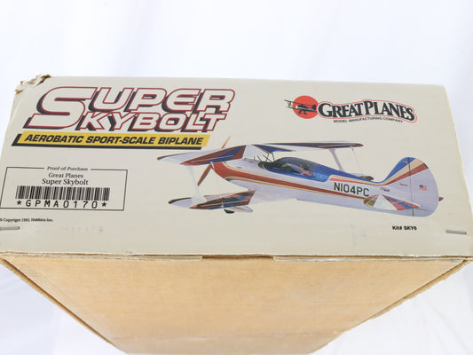 Great Planes Super Skybolt Aerobatic Biplane 57" Wingspan Wood RC Kit