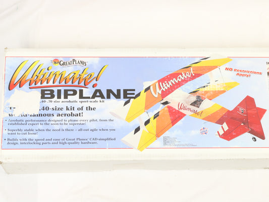 Great Planes Ultimate Biplane .40-.70 Size Aerobatic Wood RC Kit