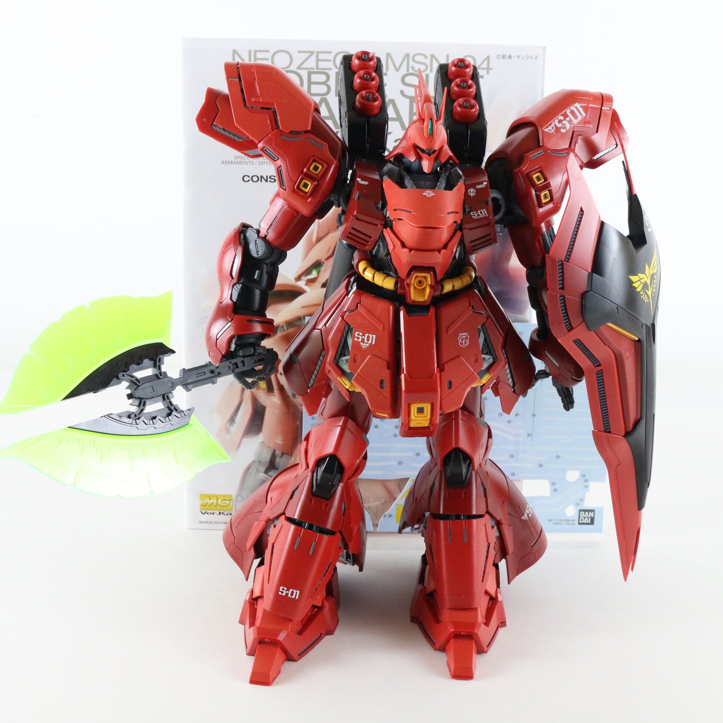 Gundam Msn-04 MG Neo Zeon Sazabi Ver.ka Uc0093 Char Bandai 1:100 Paperwork