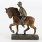 Vintage Lineol WW1 Horse W/ Riding Soldier Composite Figure 2" Germany