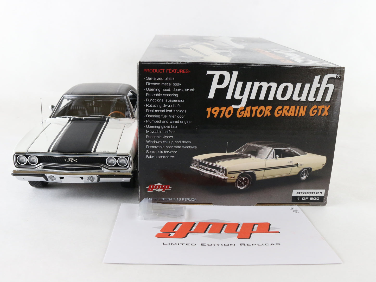 1970 Plymouth Gtx Gator Grain GMP 1:18 Diecast Model G1803121 White Var 1 Of 500