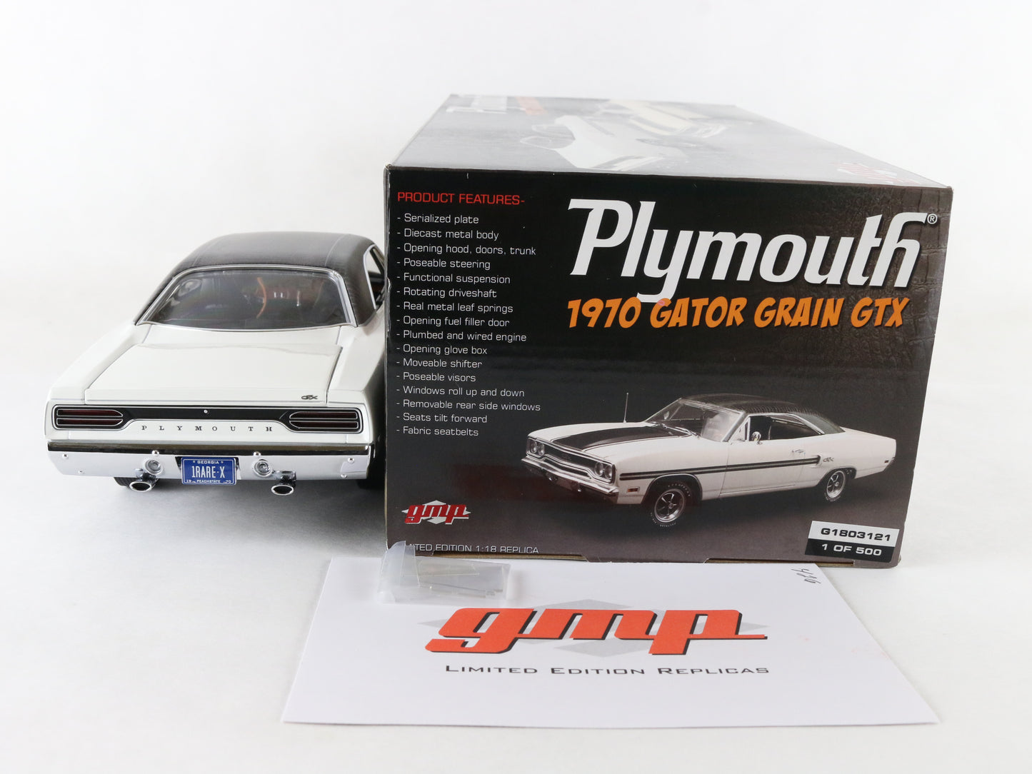 1970 Plymouth Gtx Gator Grain GMP 1:18 Diecast Model G1803121 White Var 1 Of 500