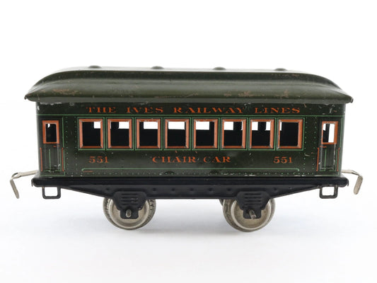 Ives Prewar O 551 Chair Car Tinplate Metal Passenger Train