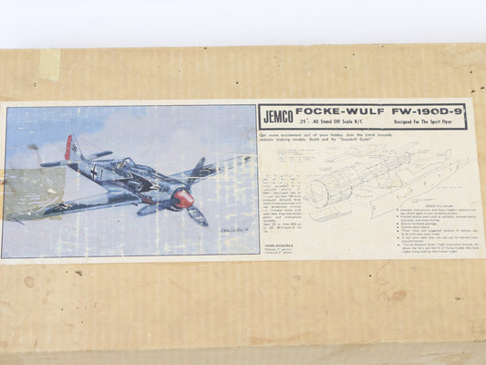 Jemco Focke Wulf FW-190d-9 .29-.40 50" Wingspan Wood RC Plane Kit