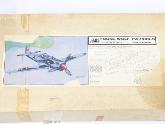 Jemco Focke Wulf FW-190d-9 50" Wingspan Wood RC Plane Kit